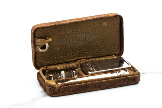 1919 Gillette Old Type Ball End US Army Issued Khaki Service Set  | Original Condition
