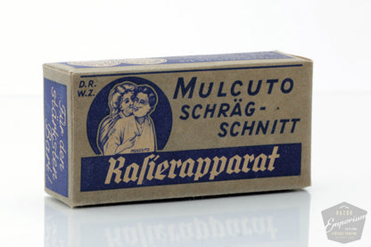 1940's Mulcuto Schrag-Schnitt Slant Razor with Original Packaging