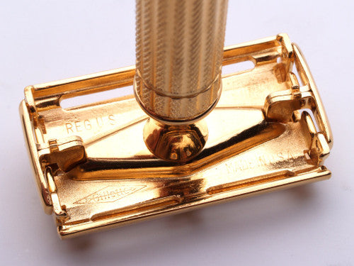 1950's Gillette Diplomat Gold DE Safety Razor in Original Case | 24K Revamp