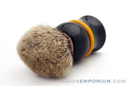 Artisan Badger Black & Canary Shave Brush - 30mm