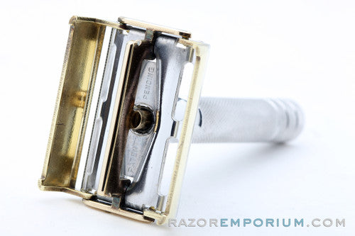 1950's Gillette Light Duty Aluminum Rocket Safety Razor | Made in England