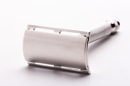 1959 E2 Gillette Three Peice Ball End Tech Double Edge Safety Razor | Rhodium Revamp
