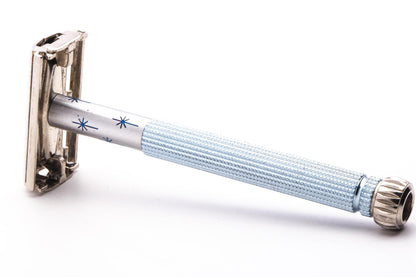 1965 K1 Gillette Blue Star Lady Gillette Double Edge Safety Razor | Original Condition