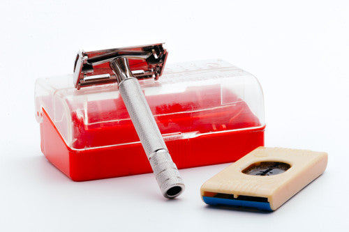 1940's Super Speed Double Edge + Red Case & Blade Dispenser
