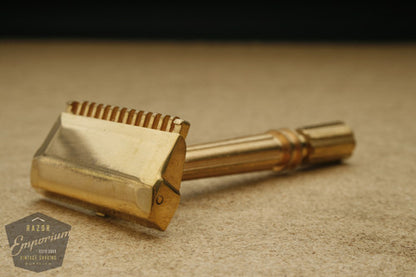 Gem 1930's Micromatic Gold  TTO Single Edge Safety Razor