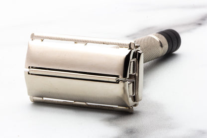 1952 X2 Gillette Black Tip Super Speed Safety Razor |  Factory Nickel Revamp