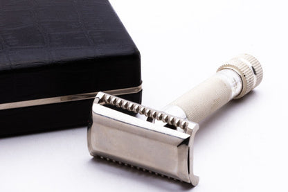 1940's Pomco Diagonal Slant & Straight Double Edge Safety Razor