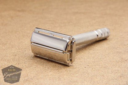 Gillette 1952 Notched Super Speed Safety Razor * Nickel REVAMPED