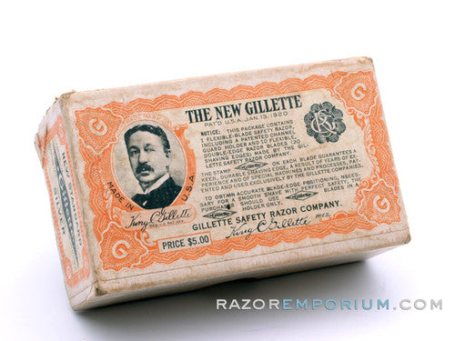 1921 Gillette New Standard Safety Razor w/ Original Black Leather Case & Box