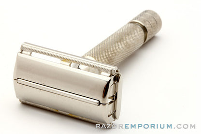 1950's Gillette English Rocket HD Razor w/ Blue  Case & Blades | Made in England