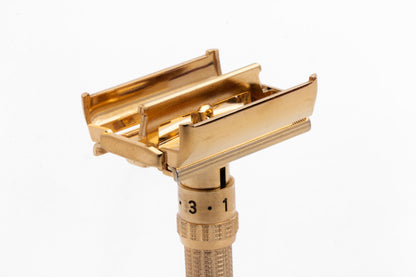 1961 G4 Gillette Gold Slim Adjustable Double Edge Safety Razor | Original Condition