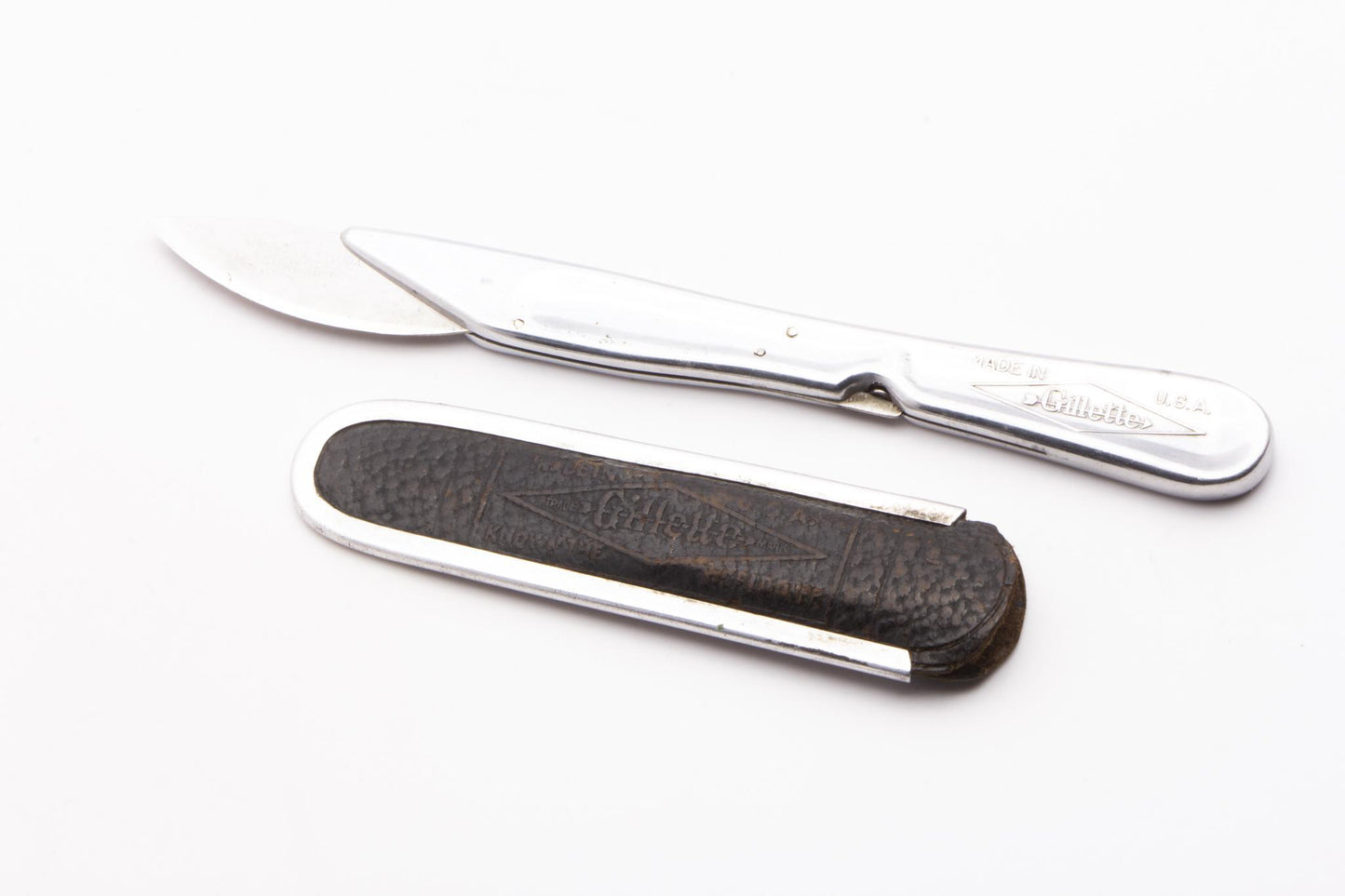 1910's Gillette Safety Razor Co. Office Knife With Leather Sheath