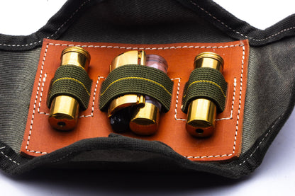 1951 W4 Gillette Gold Ball End Tech Khaki Travel Shave Set | Original Condition
