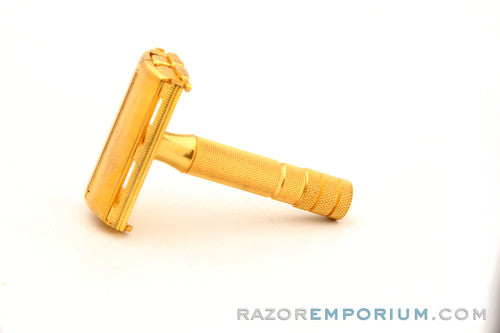 1940 Gillette Milady Decollete DE Safety Razor in White Case (Christmas special edition)