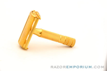 1940 Gillette Milady Decollete DE Safety Razor in White Case (Christmas special edition)