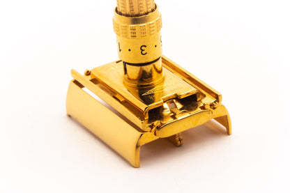 1964 L4 Gillette Slim Aristocrat Double Edge Safety Razor | 24K Gold Revamp