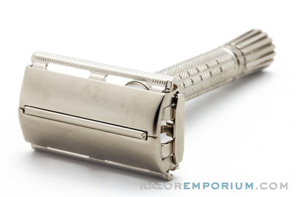 1959 Gillette Flare Tip Double Edge Super Speed Safety Razor | Factory Nickel Revamp