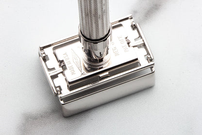 1960 F4 Gillette Fatboy Adjustable $1.95 Double Edge TTO Safety Razor  | Rhodium Revamp