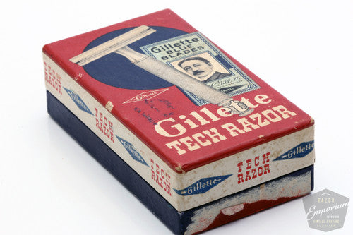 Gillette 1950's Ball End Tech D.E. Safety Razor