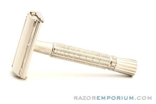 1965 K4 Gillette Flare Tip DE Super Speed Safety Razor | Factory Nickel Revamp