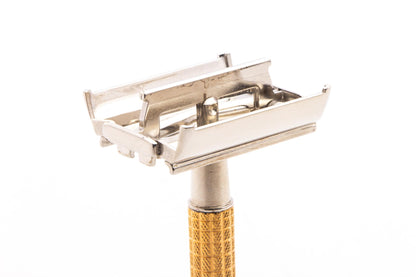 1954 Z2 Gillette Super Speed Flare Tip Double Edge Safety Razor | Two-Toned Revamp