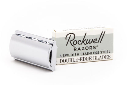 Rockwell 2C White Chrome Adjustable Double Edge Safety Razor