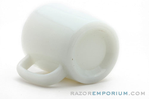 1950's Tally Ho  Vintage Milk Glass Horse Drawn Carriage Shave Mug