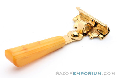 1940s Schick Gold SE Injector Bakelite Handle Set
