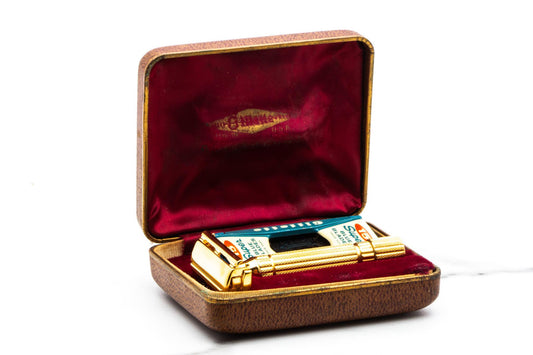 1946-47 Gillette Gold Aristocrat TTO Double Edge Safety Razor Set| 24K Gold Revamp