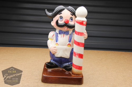 Looie Cousin Barber Pole Porcelain Blade Safe