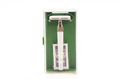 Vintage Wizamet W-6 TTO Double Edge Safety Razor Set | Original Condition