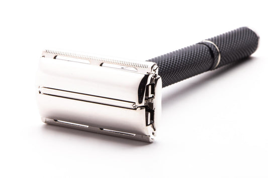 1986 G2 Gillette Super Adjustable "Black Beauty" Double Edge Safety Razor | Rhodium Revamp