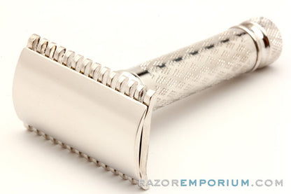 1920's Gillette Silver New Improved Style Travel (DE) Safety Razor Set w/ Blade Bank & Case