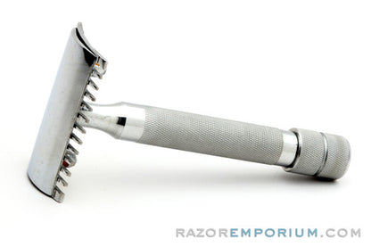 Gaudin Open Comb DE Safety Razor Set w/  Case Blade Bank & Blades | Marseille