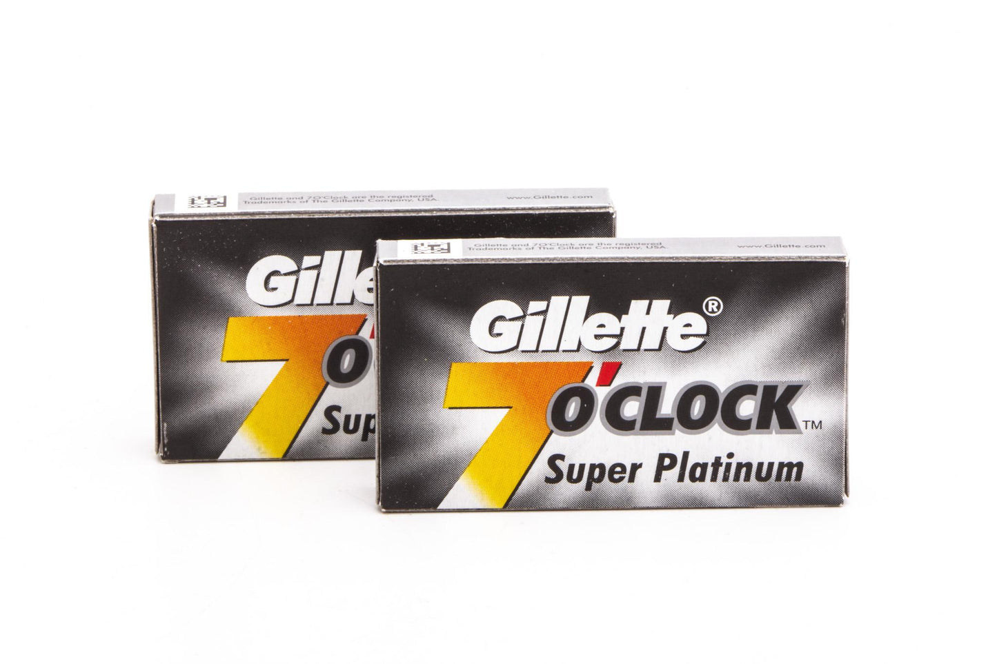 Gillette 7 O'clock Black Super Platinum Double Edge (DE) Razor Blades