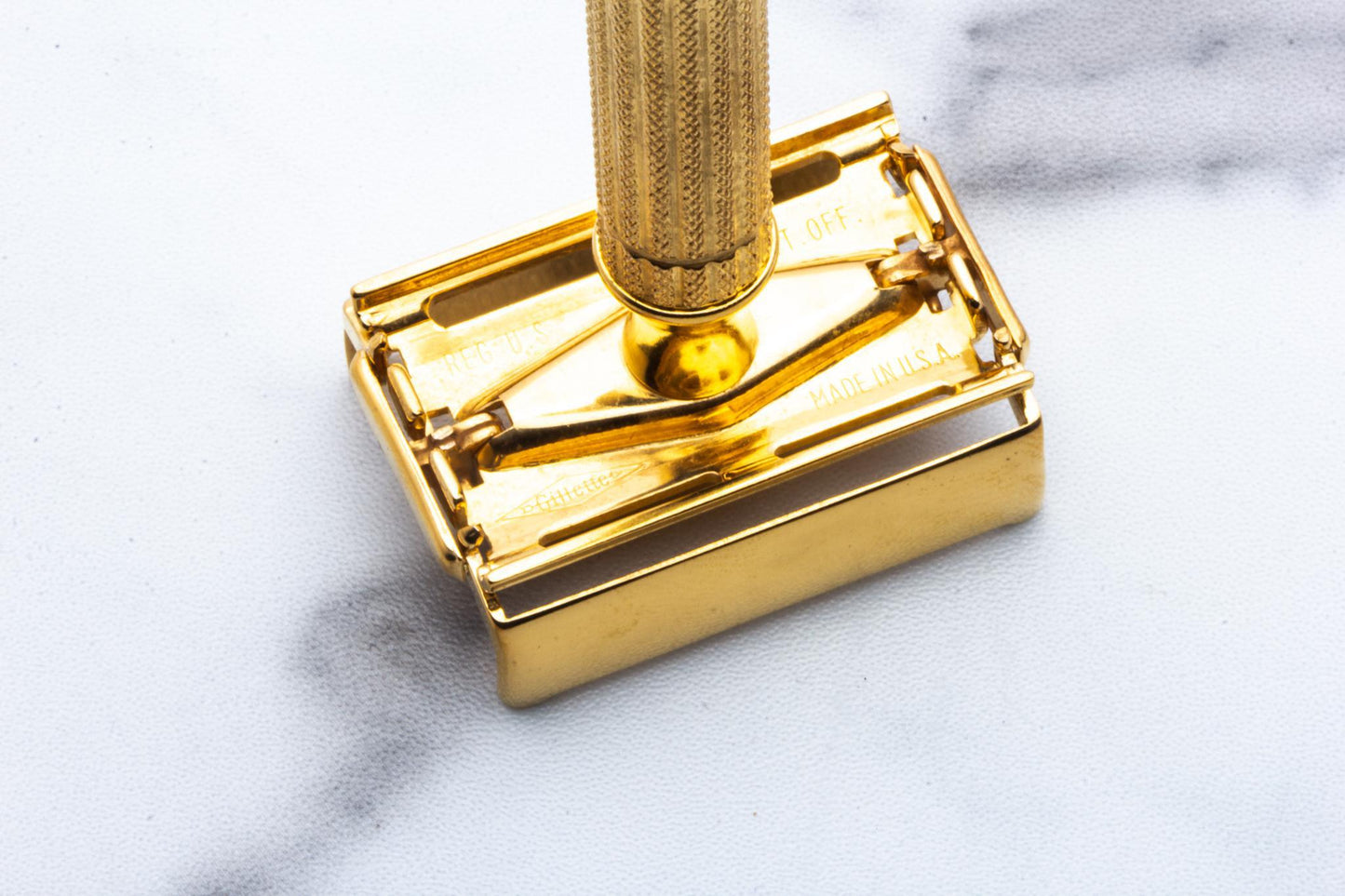 1944-46 Gillette Aristocrat Gold Double Edge Safety Razor Set | Original Condition