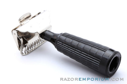 1940s Gem Junior Fat Handle Single Edge Safety Razor - Factory Nickel Revamp