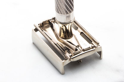 1948-1951 Gillette Rhodium Executive Razor in Ostrich Leather Case | Original Condition