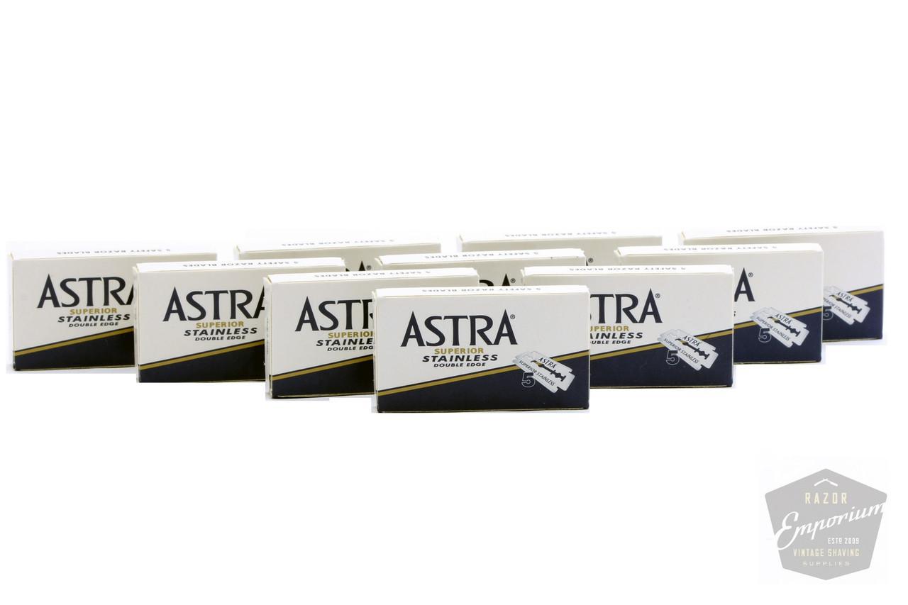 Astra Superior Stainless (Blue) Double Edge (DE) Blades