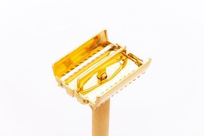 1930's Gillette Sheraton Double Edge Safety Razor Set  | 24K Gold Revamp