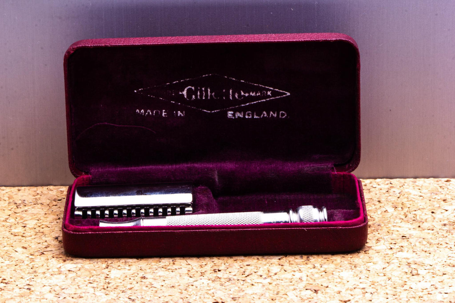 1930's Gillette NEW English Ball End Double Edge Safety Razor | Factory Nickel Revamp