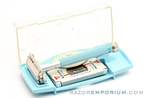 1961 Gillette Blue Star Lady Gillette DE Safety Razor G4 - Excellent