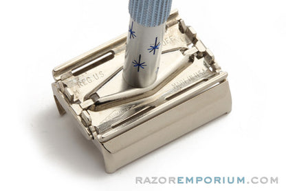 1967 Gillette Blue Star Lady Gillette DE Safety Razor M1 - Excellent
