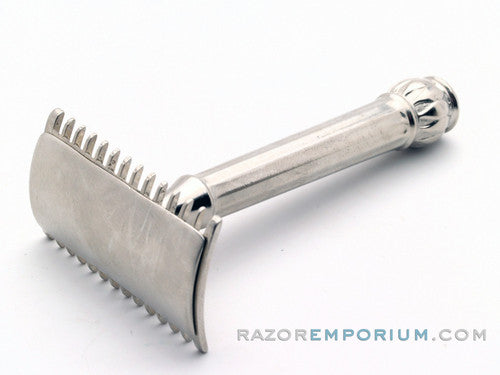 1917 Gillette Ball End Old Type DE Safety Razor  | Factory Nickel Revamp