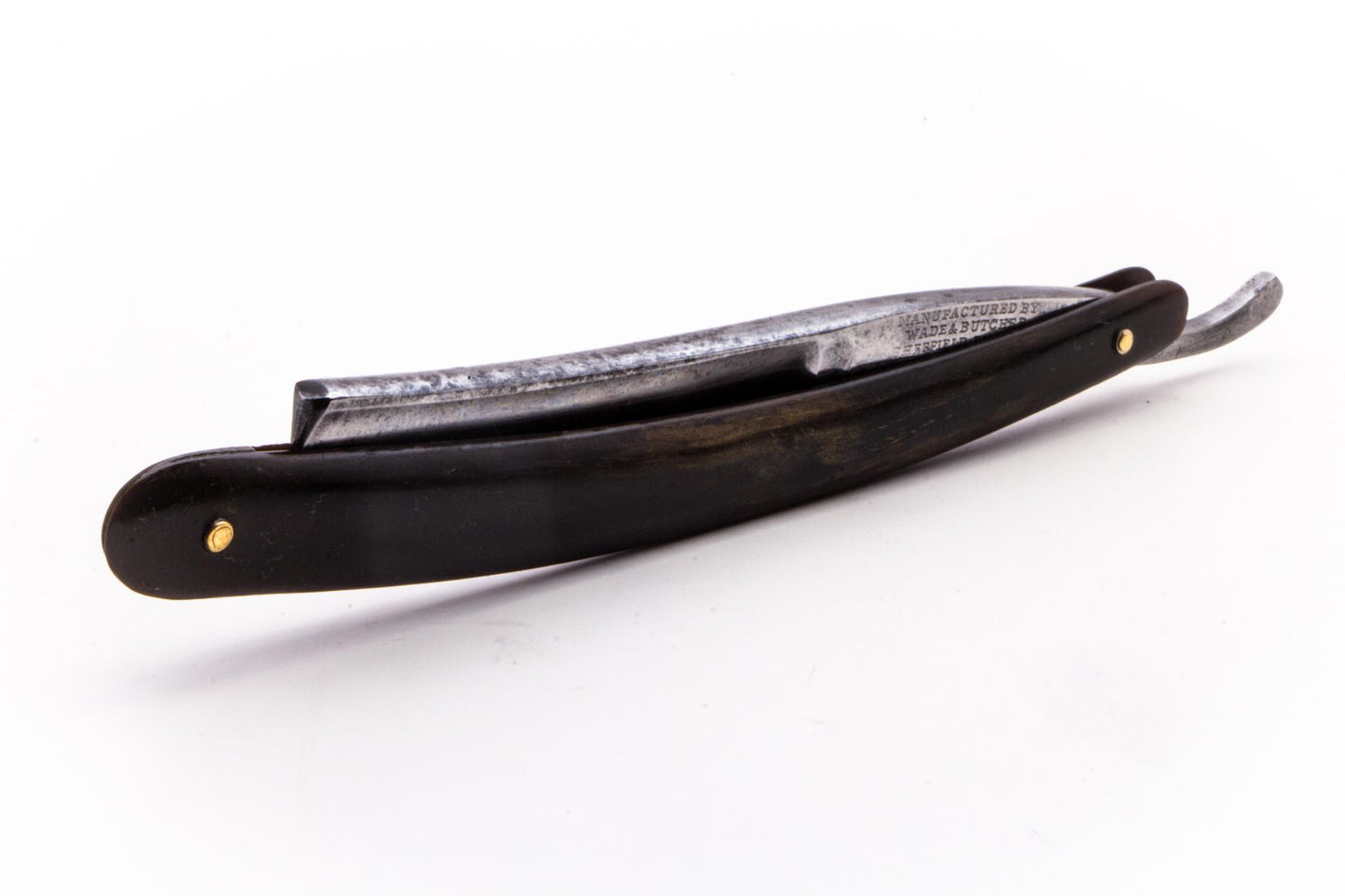 11/16" Wade & Butcher Straight Razor w/ Original Black Walnut Scales