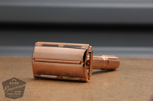 Gillette 1965 Slim Adjustable Safety Razor K4 * Rose Gold REVAMPED