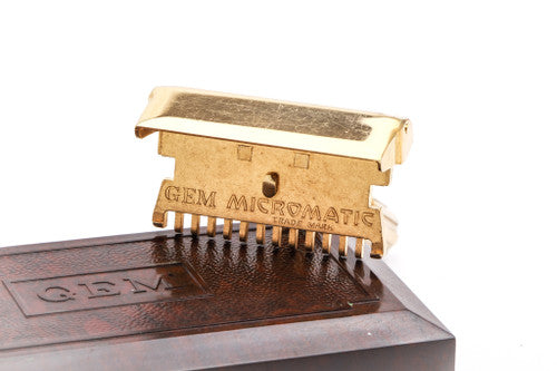 1950's Micromatic Gold Single Edge Safety Razor Set