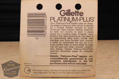 Gillette Platinum Plus Double Edge (5) - New Old Stock (NOS) Razor Blades