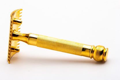 1918 Gillette Old Type Safety Razor Set With Military Case | 24K Gold Revamp