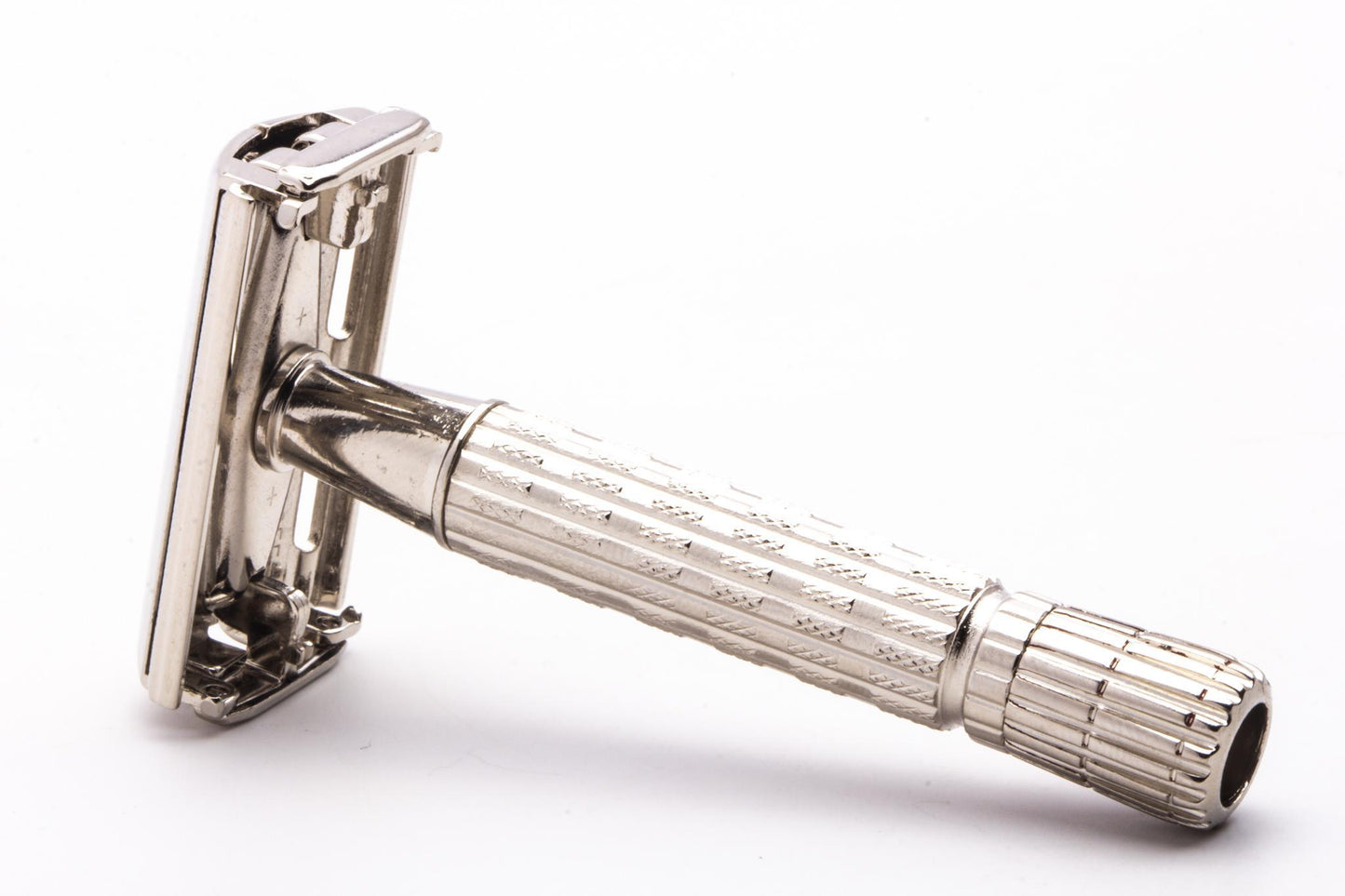 1958 D4 Gillette Flare Tip TTO Super Speed Safety Razor | Factory Nickel Revamp